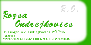 rozsa ondrejkovics business card